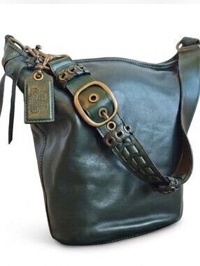 Coach 2007 XL Bleecker Duffle Bag NWT Elusive Bottle Green Leather 11423